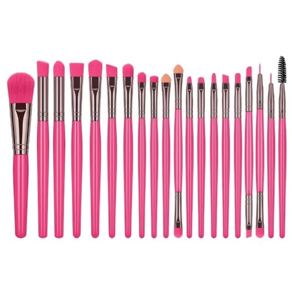 New 20pcs Professional Makeup Brush Set Pink